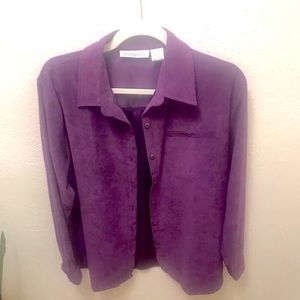 Chadwick’s suede like long sleeve top